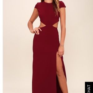 Conversation Piece Cut Out Maxi (Lulu’s)  Red XS